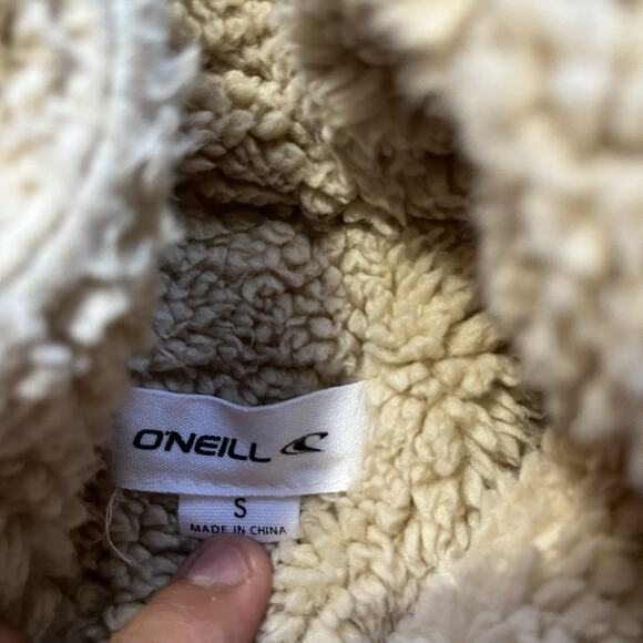 O’Neill Women’s Heath Plaid High Pile Fleece Shirt Jacket Size S Button Up Y2k - Picture 2 of 8